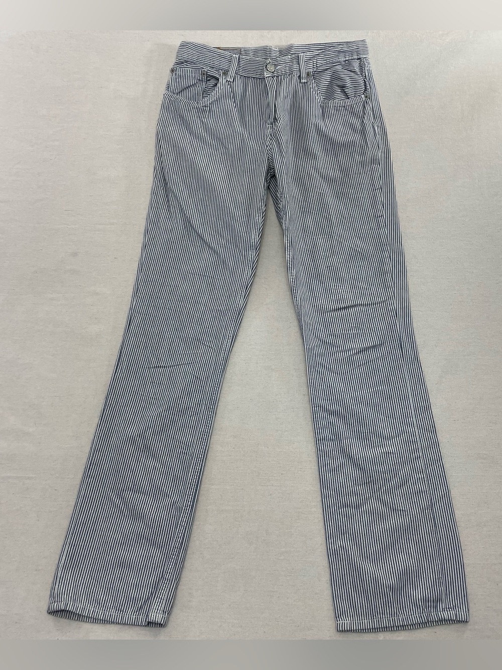 VINTAGE Y2K LEVIS STRAUSS 511 MEN'S PINSTRIPE SLIM FIT JEANS SIZE 28x31